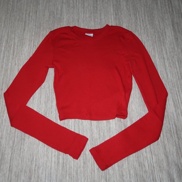 Aritzia Tna ribbed Long sleeve crop top - Picture 3 of 7
